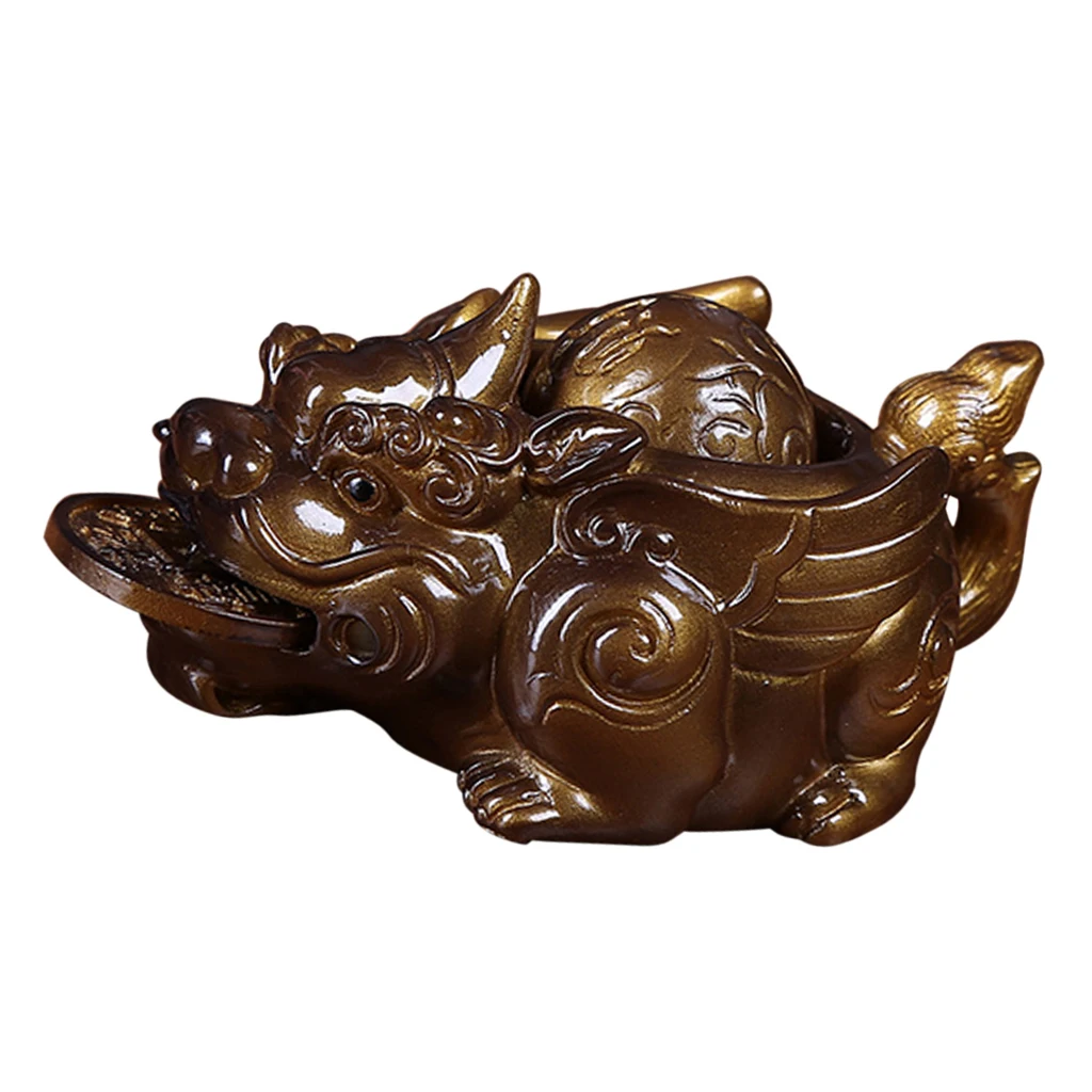 Tea Pets Ornaments Pi Xiu Pi Yao Fortune Table Decoration Ornament 