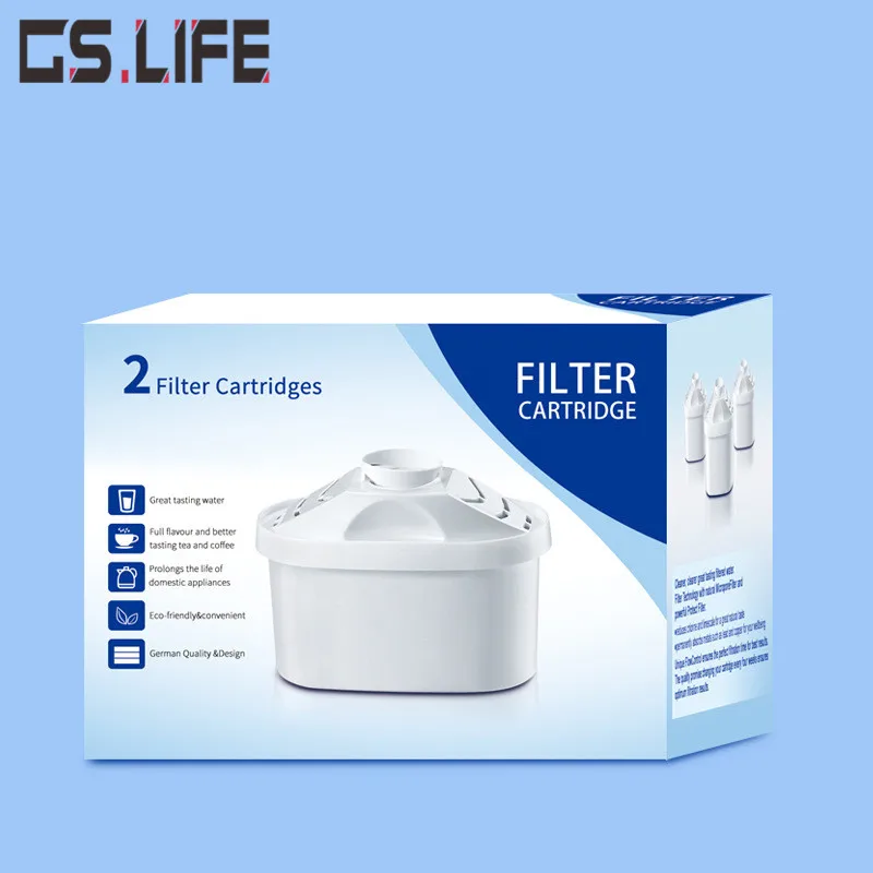 

Household Water Pitcher Parts Filter 2 PCS Water Filter Cartridges Water Purifier Filter Cartridge