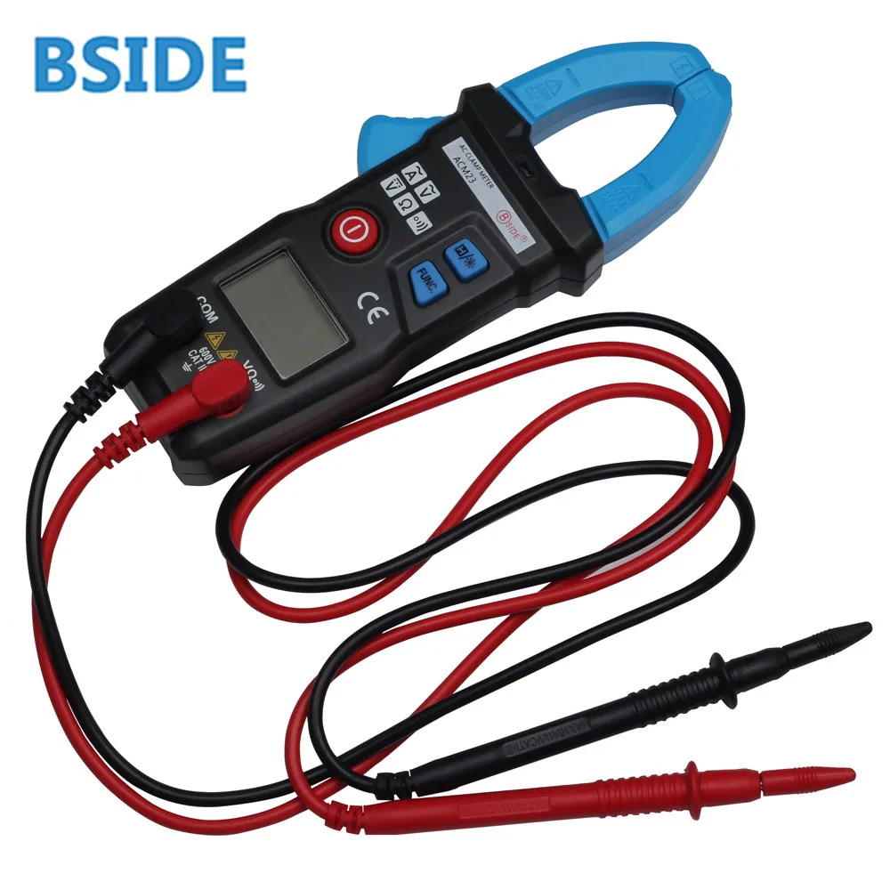 BSIDE ACM23 AC Digital Clamp Meter 6000 Counts Automatic Range Data Hold Voltage Resistance