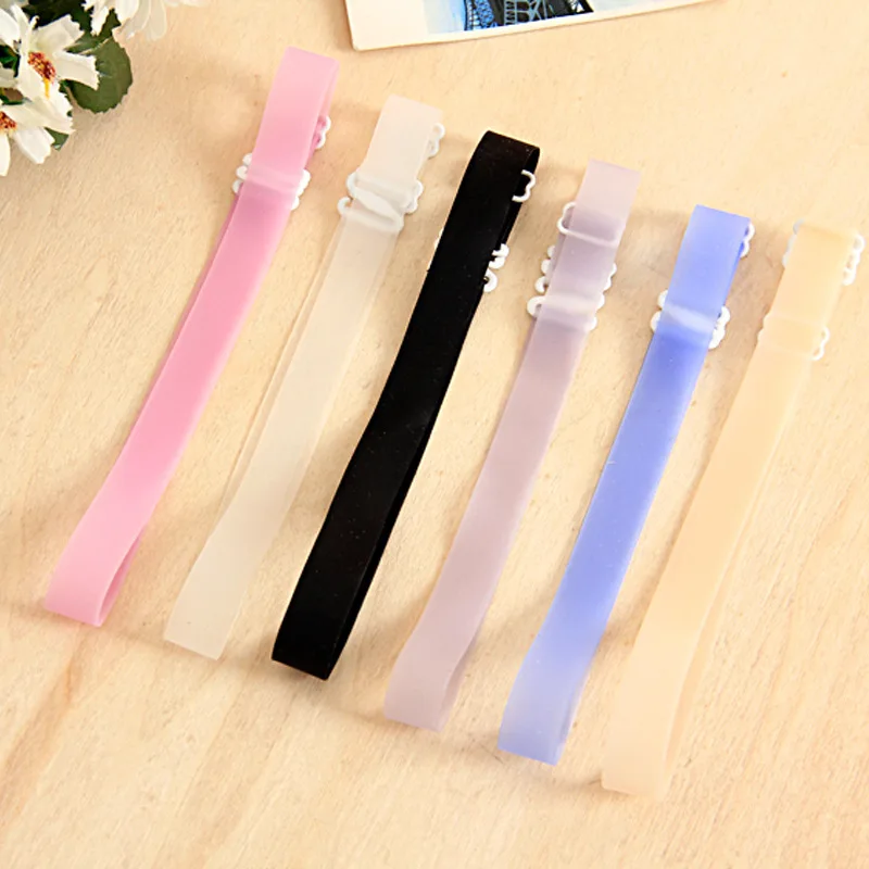 3pair Silicone Bra Straps Button Adjustable Invisible Bra Shoulder