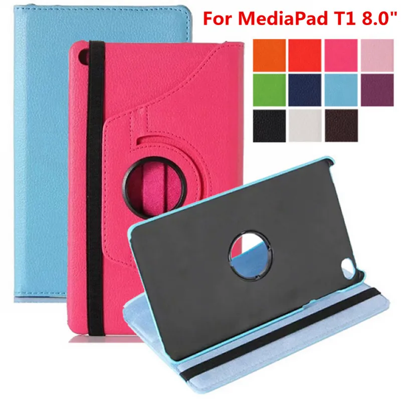 

For Huawei MediaPad T1 8.0 inch T1-821W T1-821 T1-823L S8-701U S8-701W Tablet Case 360 Rotating Bracket Flip Stand Leather Cover
