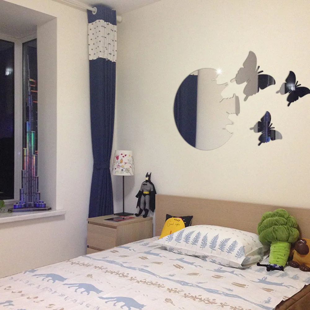 

Butterfly Circles Mirror Style Removable Decal Vinyl Art Wall Sticker Home Decor Dropshipping Feb21