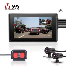 SYS VSYS M2F WiFi Dual FHD 1080 P Moto Dash Cam DVR 170 Gradi Ampio Angolo di Lente Anteriore e Posteriore vista Moto Registratore Della Macchina Fotografica
