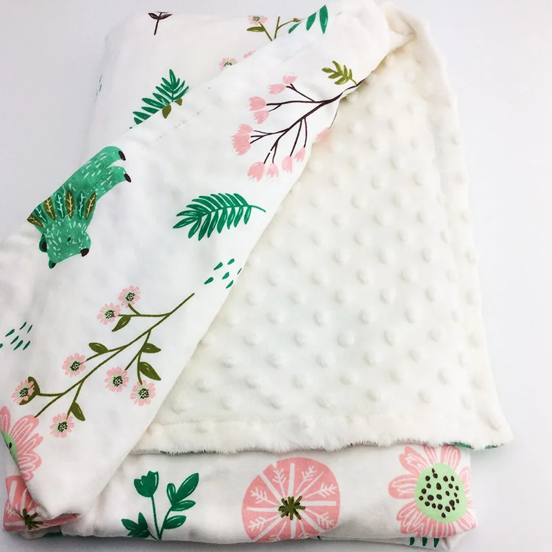 Minky Baby Blanket Flannel Fleece Animal Blanket Infant Swaddle Nap Receiving Stroller Wrap For Newborn Baby Bedding Blankets