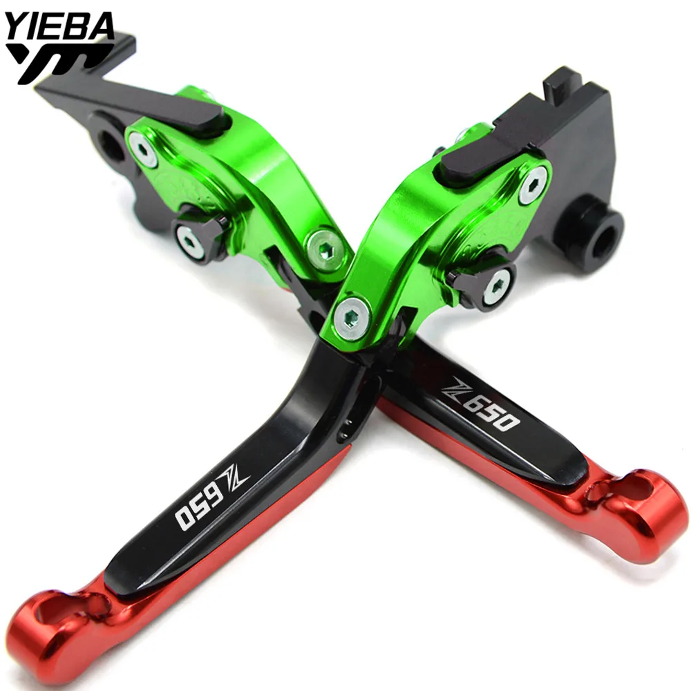 For KAWASAKI Z650 Z 650 2016 2017 2018 CNC Aluminum Motorcycle Accessories Adjustable Folding Brake Clutch Levers With Z650 LOGO