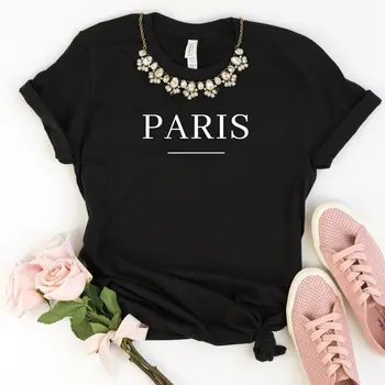 

Paris Women tshirt Casual Cotton Hipster Funny t-shirt For Lady Yong Girl Top Tee Drop Ship ZY-223