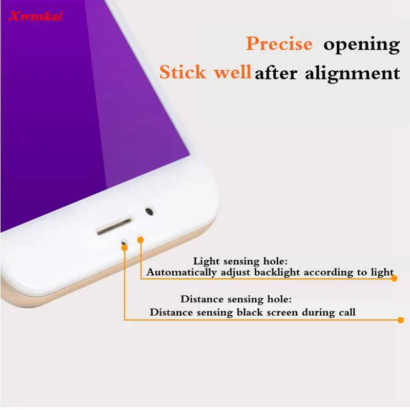 Xwmkai 3D мягкий край полный экран закаленное стекло для Iphone 6s 7 8 Plus защита экрана с
