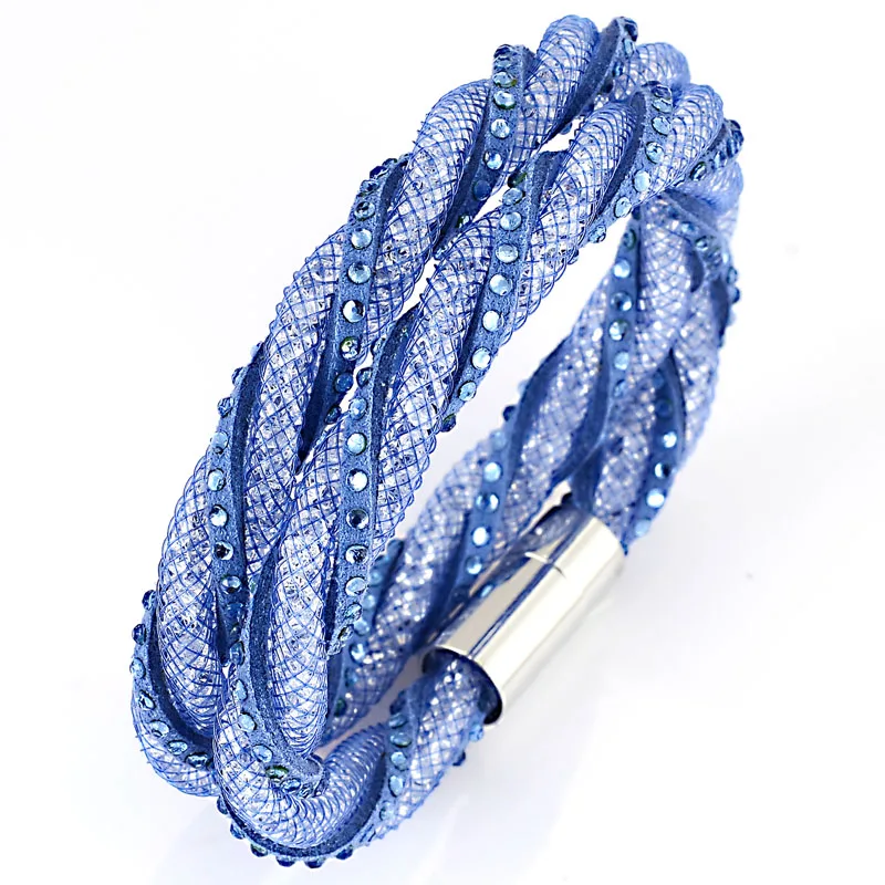 Браслеты для девушек и женщин с двойной обмоткой кристаллами из смолы|bracelets