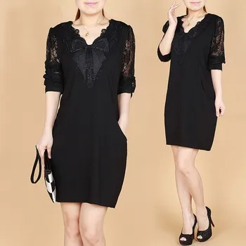 

Free shipping plus size women dress XXL XXXL 6XL chiffon lace dresses sexy casual dress fashion tops Summer fert