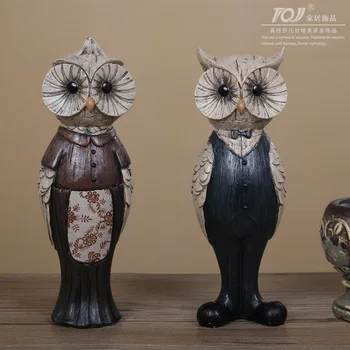 

Resin tv cabinet desktop decoration owl crafts Shop/company opening gifts