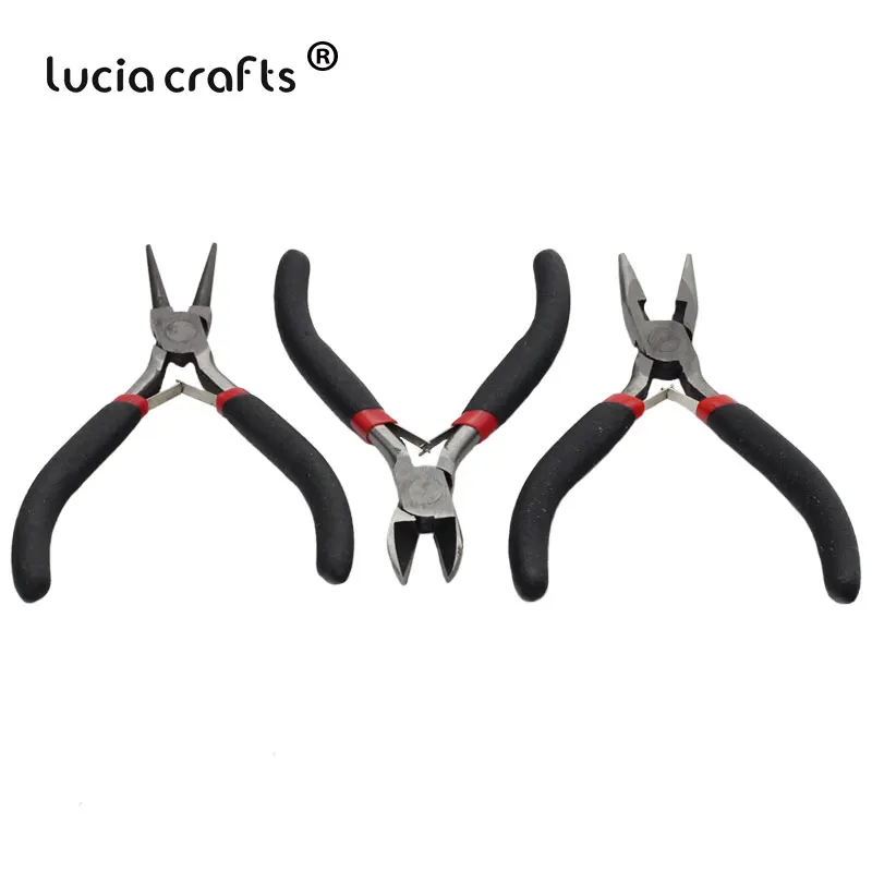 

3pcs/lot Black Round Nose Pliers Wire Cutter Beading Pliers Side Cutting Pliers For Jewelry Wire Tools Steel Equipment 089171