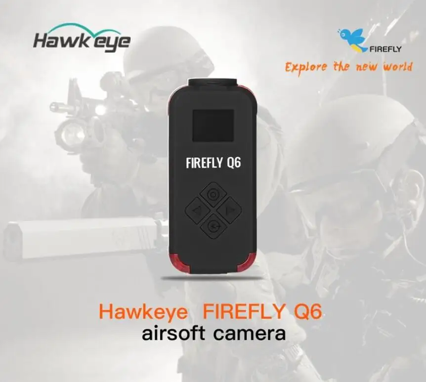 Hawkeye FIREFLY Q6 Airsoft 1080P HD Многофункциональная Спортивная камера с фиксированным креплением для гоночного дрона FPV RC