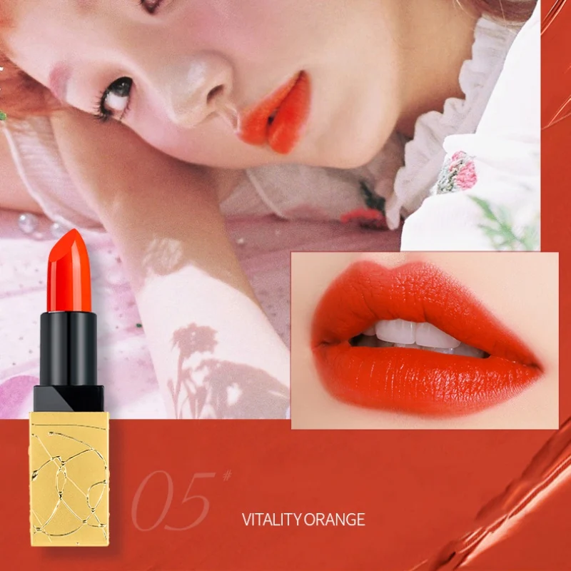 NEW Shiny Gilt lippenstift waterdicht lipstick Waterdichte non-stick Cup lipstick matte langdurige barra de labios mate - Цвет: 05