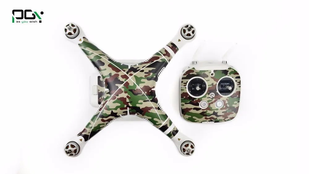PGY DJI Phantom 3 Accessories Phantom3 Stickers 3M Graphic Wrap Skin Skins Decals Quadcopter Drone Parts