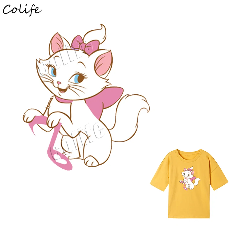

Fashion Cat Applique Heat Transfer Washable Badges Diy Accessory Clothing Deco New Design Iron Patches For Gilrs Decor