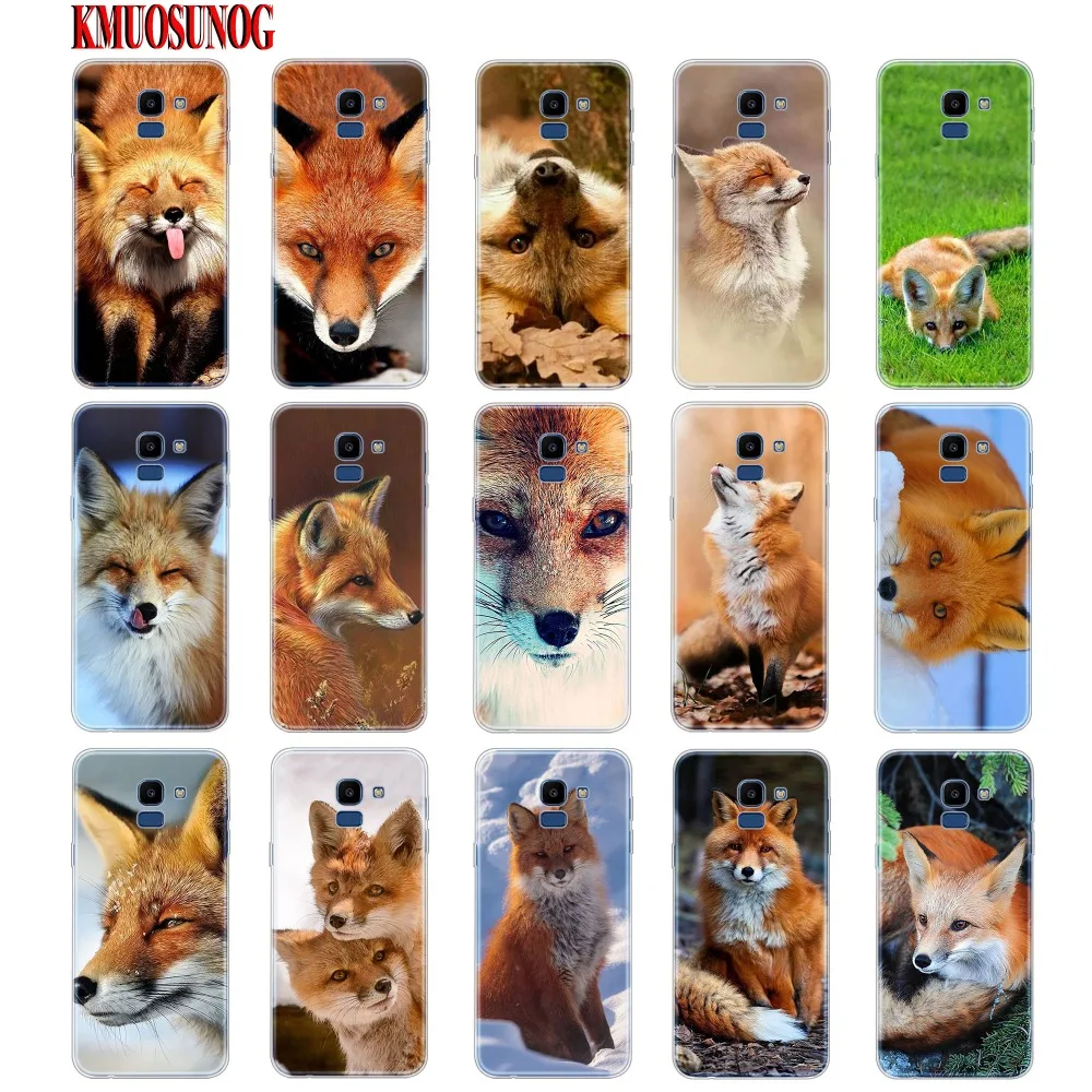 

Transparent Soft Silicone Phone Case lovely Animal Fox for Samsung Galaxy j8 j7 j6 j5 j4 j3 Plus 2018 2017 Prime 2016