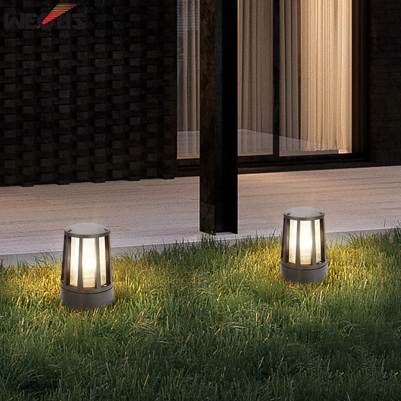 (WECUS) Garden villa waterproof (IP55) lawn lamp,Patio pillar lamp, LED outdoor column lamp