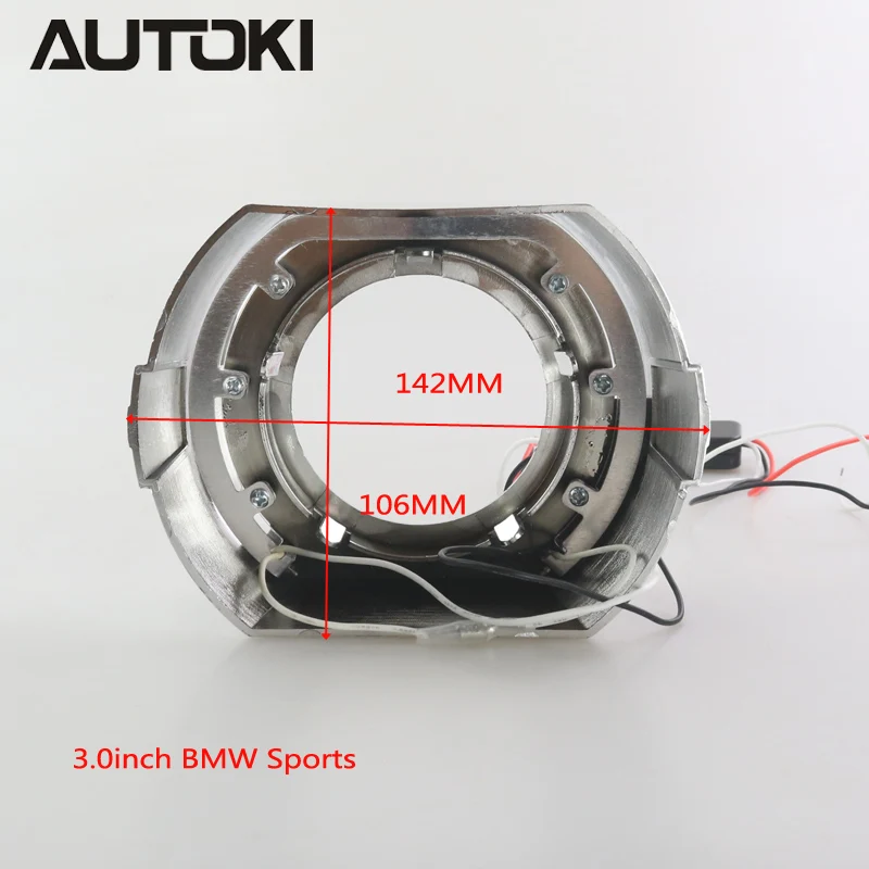 AUTOKI X5-R 2,0 спортивный светодиодный проектор ангельские глазки+ би ксеноновые линзы для автомобиля модифицированный дневной ходовой светильник 2,5/3,0 H4 H7 9005