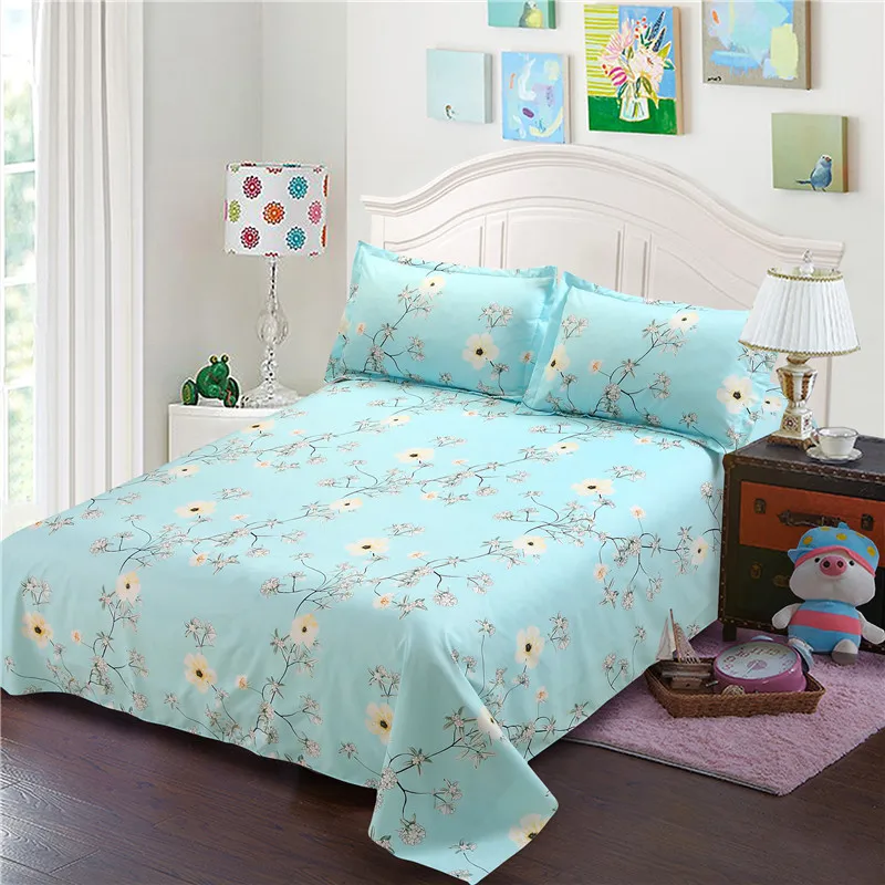 Cotton Beauty Plaids Flat Sheet For Single Double Bed Children Adults Bedroom Use Bed Sheet(No Pillowcase) XF638-14