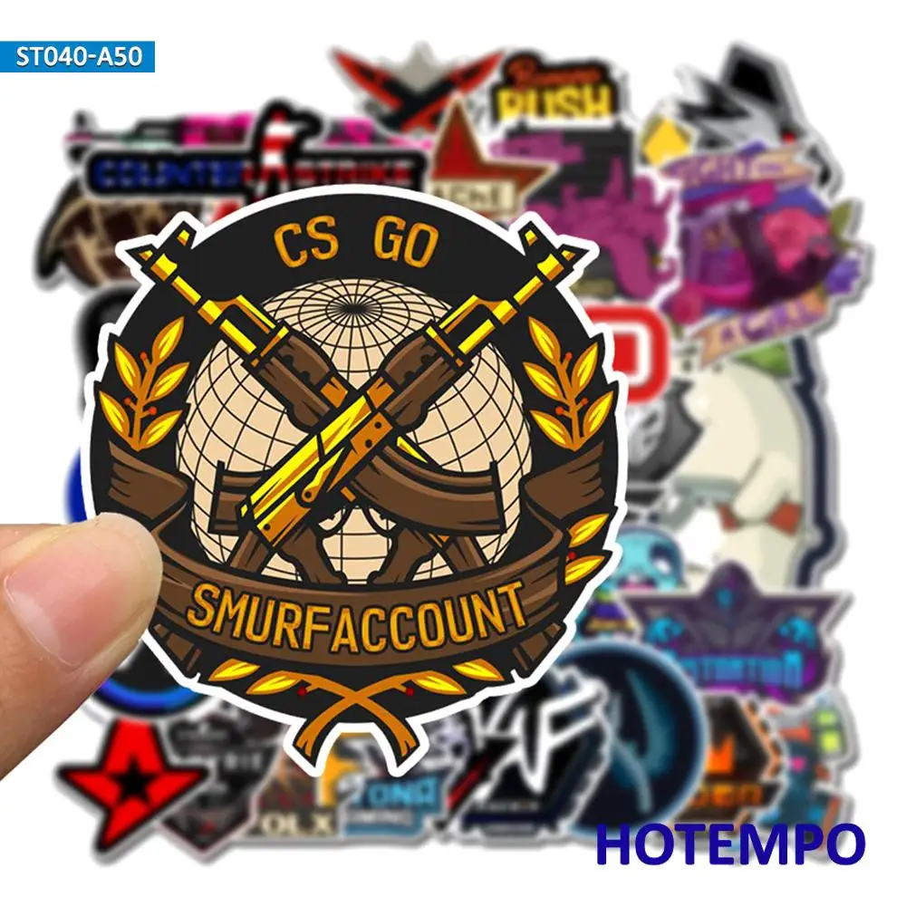 50pcs Shooter Sniper CS GO Fair Game Stickers for Mobile Phone Laptop Luggage Guitar Case Skateboard Fixed Gear Bike Stickers