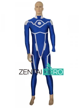 

Free Shipping DHL Blue Multicolor Custom Superhero Costume Lycra Spandex Zentai Bodysuit For Cosplay Halloween Costume Catsuit