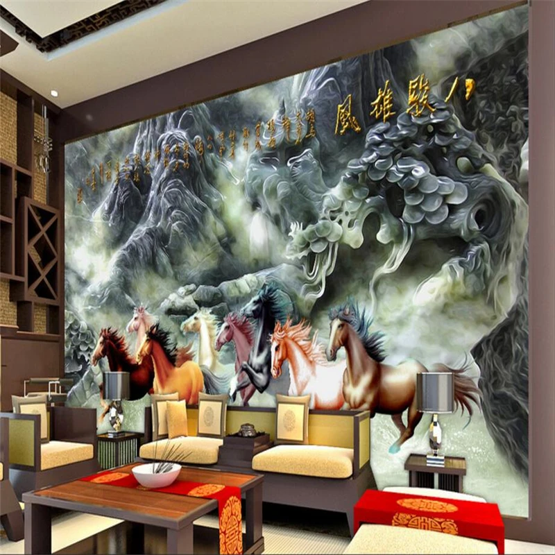 Custom Chinese peacock peony wealth 3d mural wall paper TV backdrop sofa 3d photo wallpaper for walls 3 d contact paper flooring