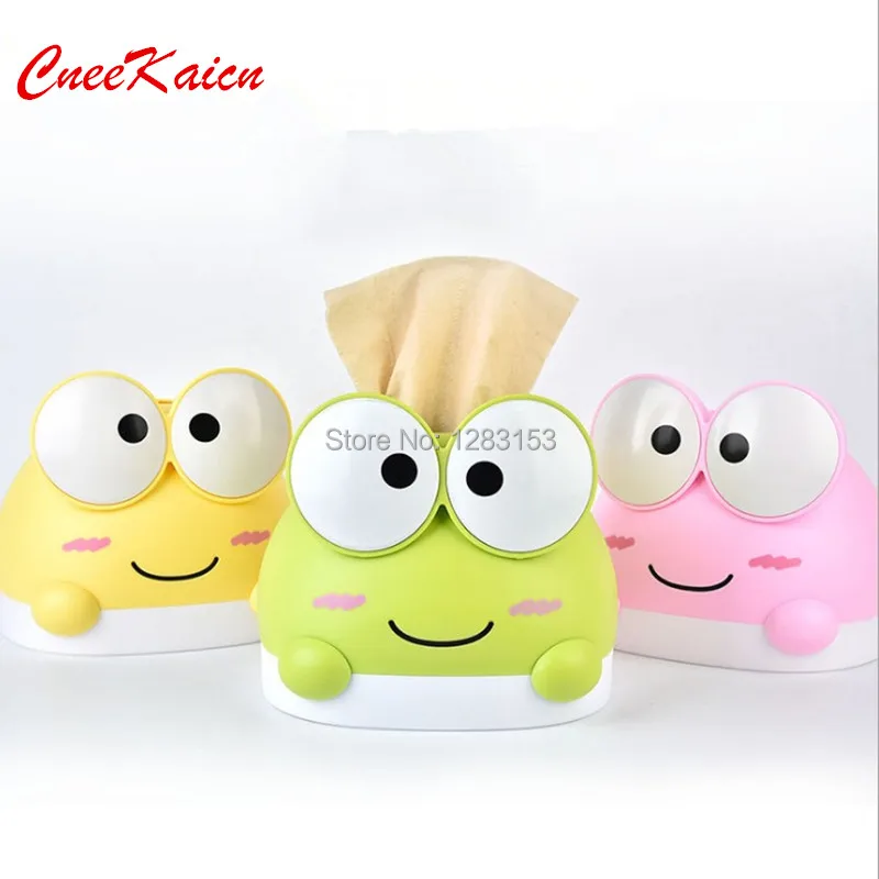 

Creative cartoon frog creative paper towel stand box toilet paper holder suction tissue rollo papel cocina bathroom accessorie