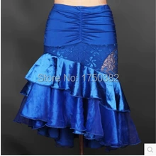 Новое поступление, костюм для латинских танцев, Сексуальная кружевная короткая юбка, 3 вида цветов для женщин, конкурс латиноамериканских танцев, юбка