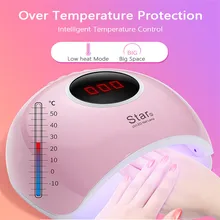 УФ лампа Nial сушилка 24 Вт/36 Вт/72 Вт для всех гелей лак УФ светодиодный светильник для ногтей с инфракрасным зондированием ЖК-дисплей лампа для сушки ногтей отверждения