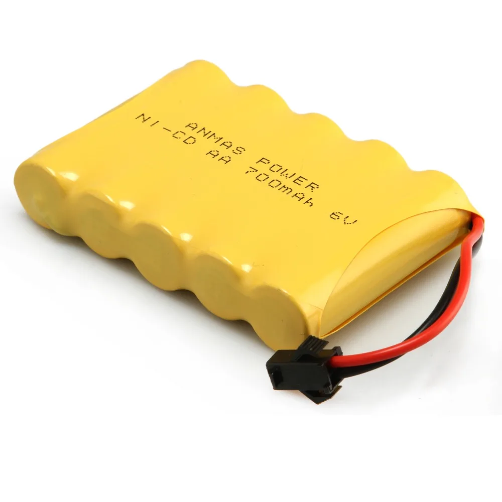 Anmas батареи питания 6V 700mAh AA Ni-Cd аккумуляторная батарея SM Разъем для RC игрушки