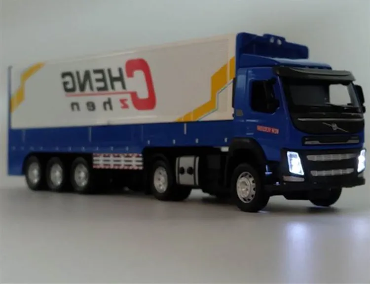 Interesting 1:50 container truck alloy models,collection engineering models,children's sound and light car toys,free shipping