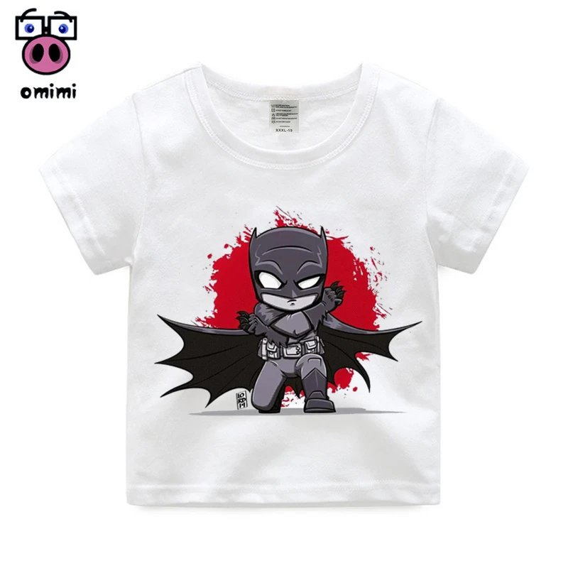 

Boy Girl Batman Cartoon Print T-shirt Kid's Ironman/batman/The Flash/Superman/Hulk Superhero T Shirts Baby Little Girl Clothes