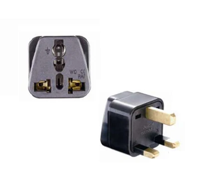 

2018 Universal Grounded Type G for GB UK HK AC Power Plug Travel Trip Adaptor Adapter UK, Ireland, Cyprus, Malta, Malaysia,