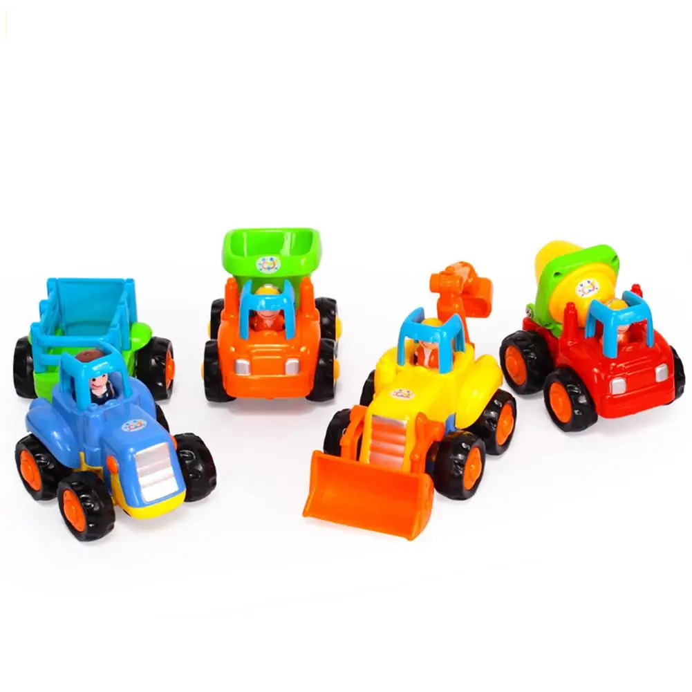 Нет 4 шт./компл. дети имитируют инженерные автомобили инерционные игрушки для детей