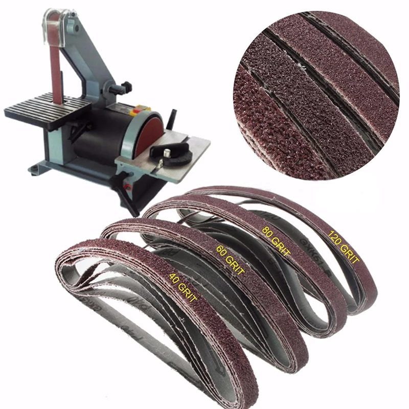 20pcs 13mm*457mm 40Grit 120Grit Mixed Powerfile Sanding Belts Sander Power Toolsanding belt