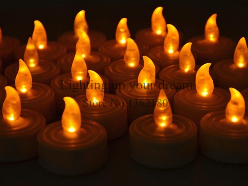 

1pcs Flickering Flameless LED room Tealight Flicker Tea Candle Light chrismas Party Wedding Candles Safety Home kids Decor Xmas