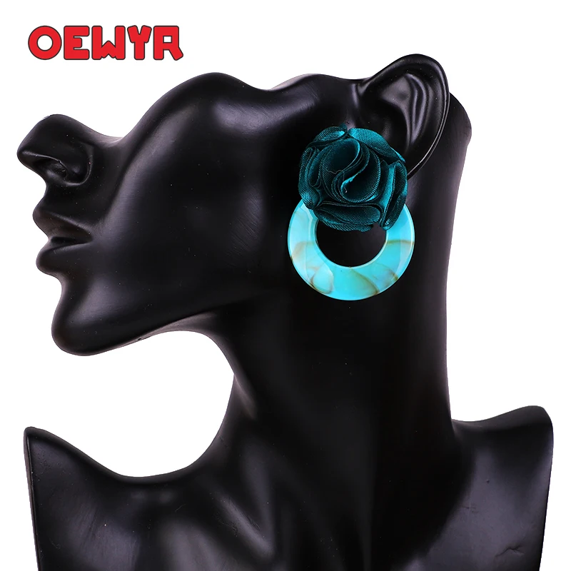 

2019Floral women earrings Korea Handmade earrings for women acrylic boho jewelry Colorful Colorful Petal earings fashion jewelry