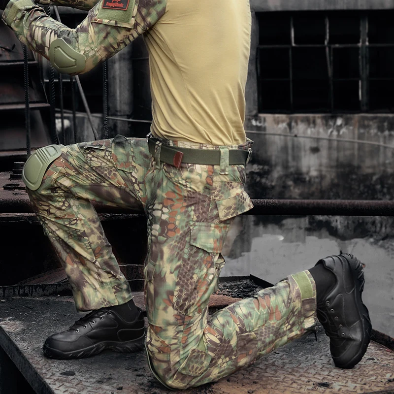

Tactical Cargo Pants Military Hunting Combat Pants Special Forces Camouflage Hombre Training Trousers Men Climbing Pants Knee