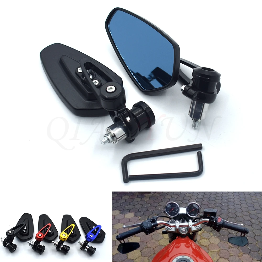 

Universal 7/8"" 22mm handlebar end motorcycle rearview mirror For Yamaha YZF R6 YZF R1 FZ1 FZ8 FZ6R XJ6 MT-07 MT-09 MT09