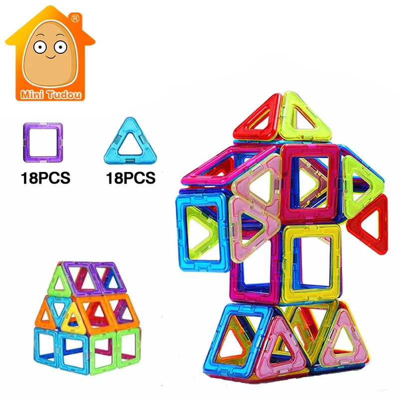 

Toy 36PCS Magnetic Building Blocks Kids Toys Plastic Educational Toys Airplane Robot Kit Models Brick Miniatura
