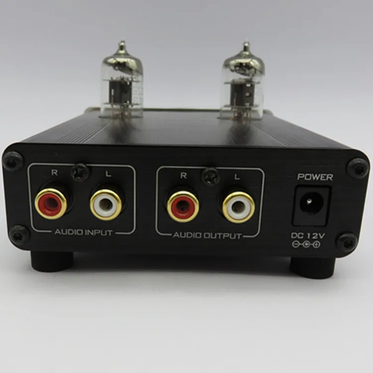Серебряный/черный DC12V HIFI 6J1 ламповый предусилитель клапан усилителя аудио предусилитель двухканальный ВЧ бас с NE5532 тон