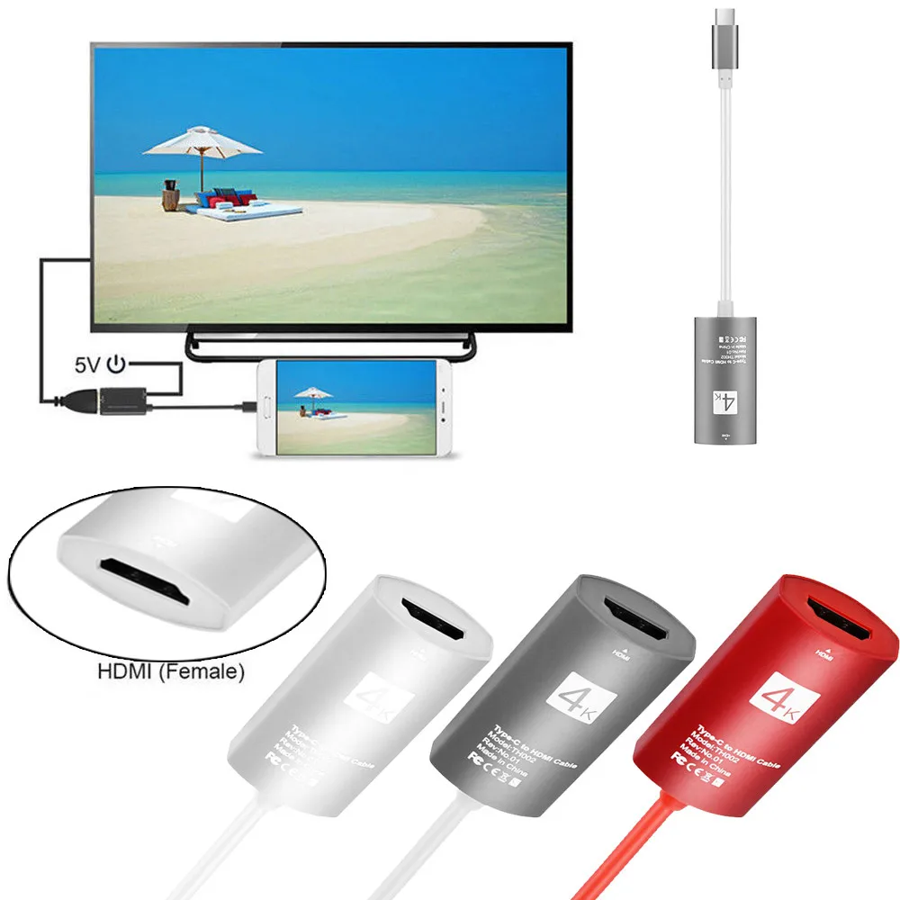Переходник CARPRIE Type C в HDMI USB 3 1 4K HDTV Кабель адаптер для Samsung Xiaomi HUAWEI|Переходники и