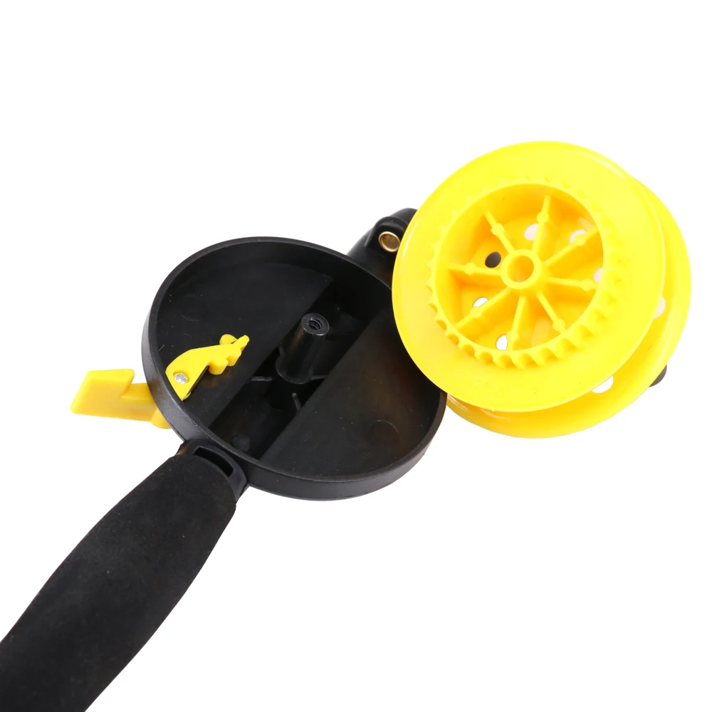 Telescopic Mini Ice Fishing Pole Rod Combo Durable Plastic Children Fishing Reel Rod 1.5# Line Set Winter Fishing Tackle Set