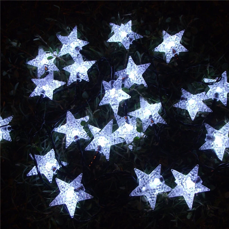 Multicolor 4 8m 20 Led Solar Ed Pearl Star String Lights For Multicolor 4 8m 20 Led Solar Ed Pearl Star String Lights For Christmas Party Fairy Festival Outdoor Decoration In From Lighting On