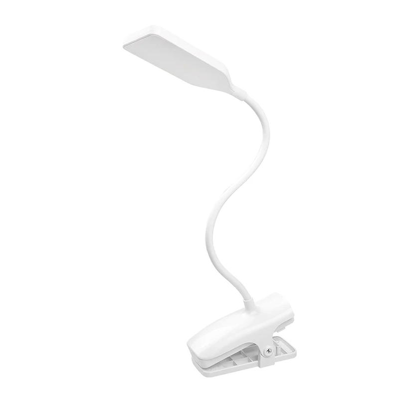 Clip Rectangle Digad бесступенчатая сенсорная Затемняющая настольная лампа USB светодиодный настольный светильник держатель для ручки Настольная лампа с кроватью для чтения книг светильник светодиодный настольная лампа - Цвет корпуса: Clip Rectangle