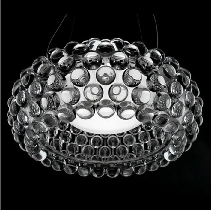 Tanie Nowoczesny salon akrylowa lampa z żarówką RS7 oprawa jadalnia Foscarini Caboche Dia35 50 65 CM jasny złoty wisiorek lampa