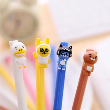 

6pcs/Lot Cute Cratoon Gel Pen 0.38mm 6 Colors Kawaii Writing Pen Erasable Pen For Kids School Stationery