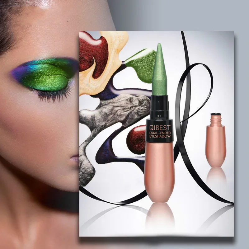 

New Double-head Silky Eye liner + Eye shadow Paste 15 Colors Waterproof pearlescent Soft Beauty Eye Liner Pen