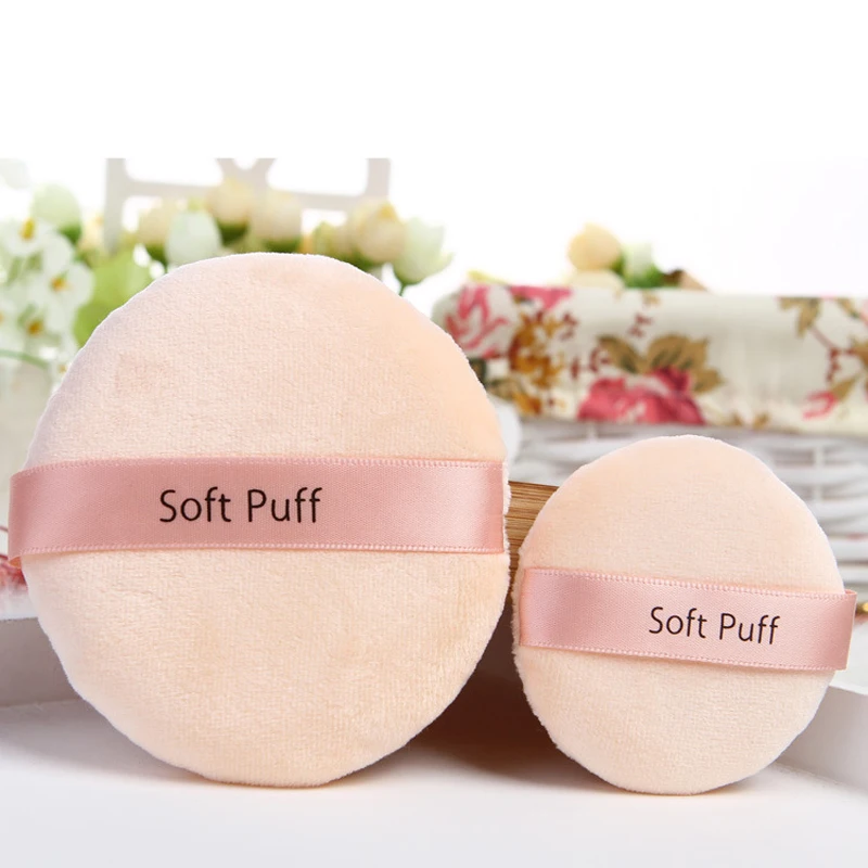 

BY NANDA Soft Flocking Powder Puff 2 Styles/Set Makeup Sponges Natural Smooth Cosmetic Puffs Facial Flawless Foundation Puff