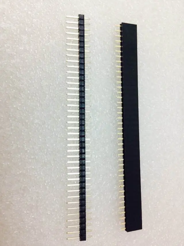20 шт./лот 2 54 мм 1X40 40Pin позолоченный Однорядный прямой мужской и женский штыревой